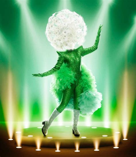 Apr 6, 2023 · The Masked Singer season 9's Dandelion became the round three champion on WB Movie Night, and there are many clues that can help figure out her identity. Dandelion's stunning rendition of "Somewhere Over the Rainbow" from The Wizard of Oz, along with Mantis' version of "Old Time Rock and Roll," knocked Doll out of the competition. 